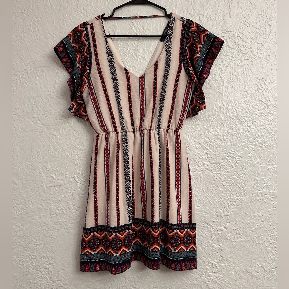 Midi v neck / back dress